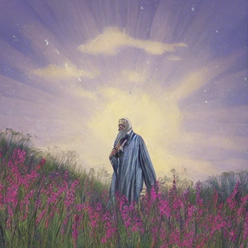 Old Prophet Walking Around a Meadow (Image number 3)