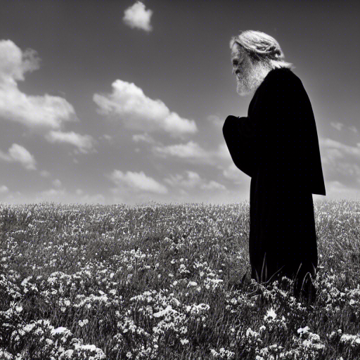 Old Prophet Walking Around a Meadow (Image number 6)