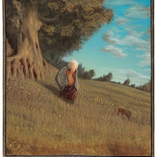 Old Prophet Walking Around a Meadow (Image number 7)