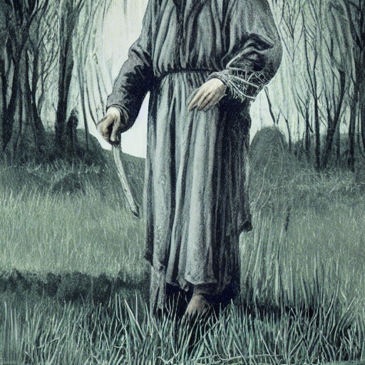Old Prophet Walking Around a Meadow (Image number 9)