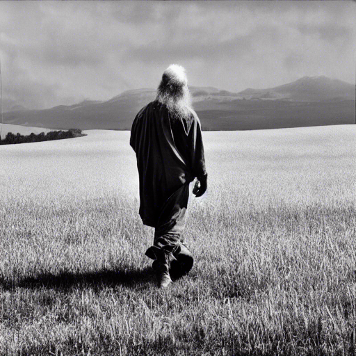 Old Prophet Walking Around a Meadow (Image number 10)